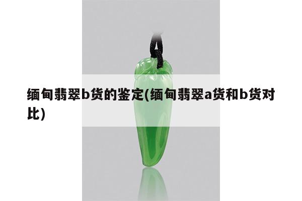缅甸翡翠b货的鉴定(缅甸翡翠a货和b货对比)