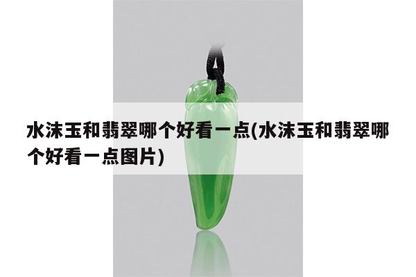 水沫玉和翡翠哪个好看一点(水沫玉和翡翠哪个好看一点图片)