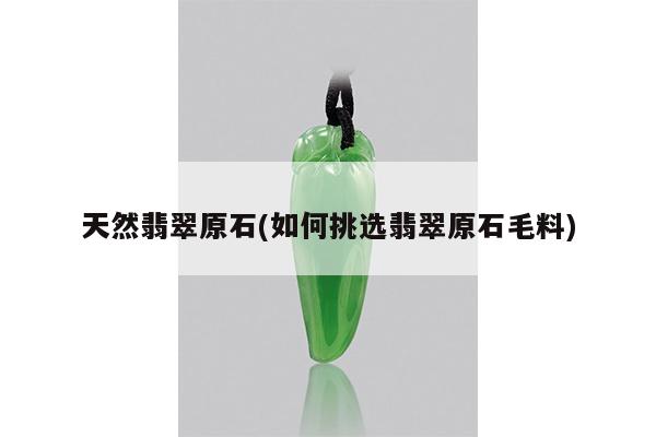 天然翡翠原石(如何挑选翡翠原石毛料)