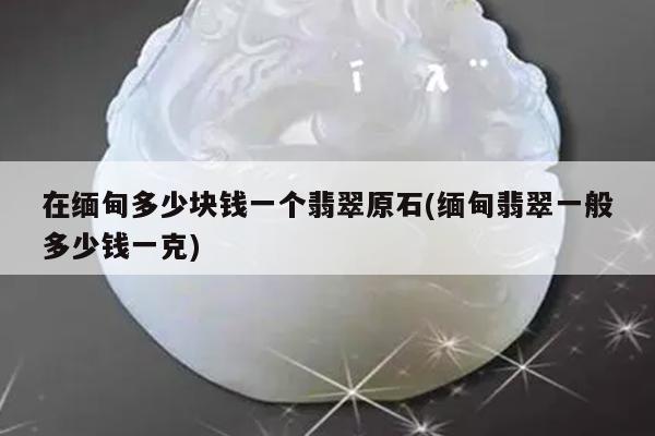 在缅甸多少块钱一个翡翠原石(缅甸翡翠一般多少钱一克)