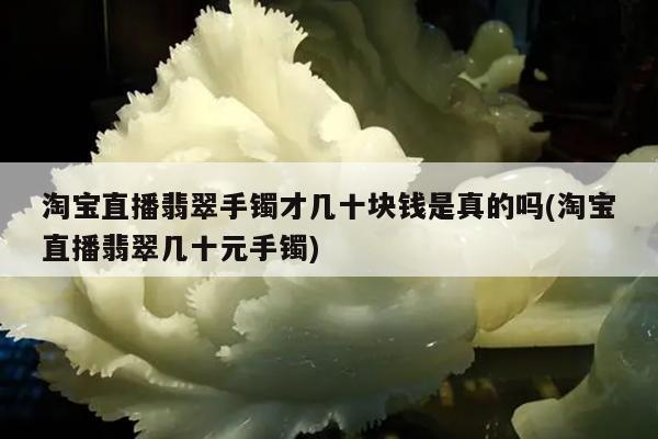 淘宝直播翡翠手镯才几十块钱是真的吗(淘宝直播翡翠几十元手镯)