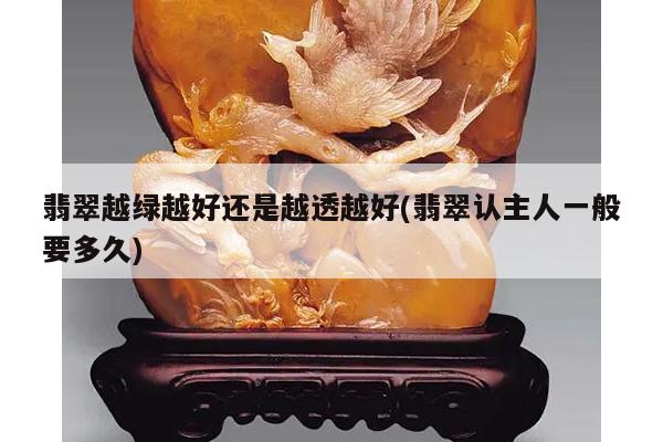 翡翠越绿越好还是越透越好(翡翠认主人一般要多久)