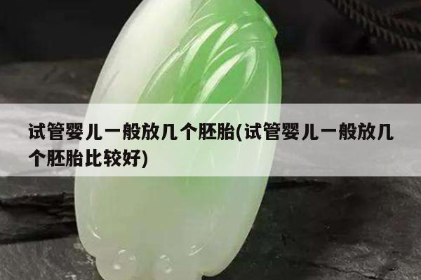 试管婴儿一般放几个胚胎(试管婴儿一般放几个胚胎比较好)