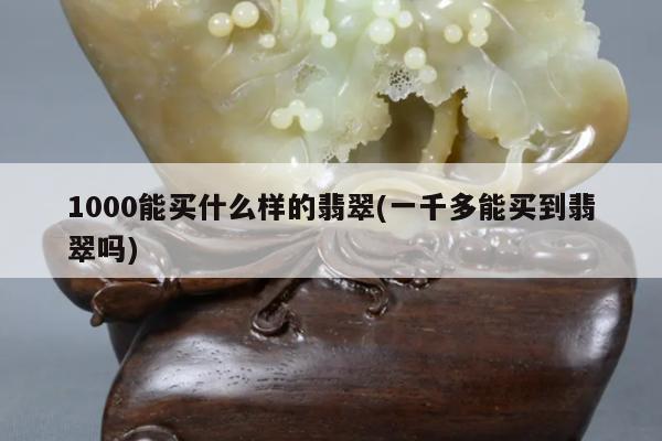 1000能买什么样的翡翠(一千多能买到翡翠吗)