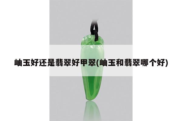 岫玉好还是翡翠好甲翠(岫玉和翡翠哪个好)