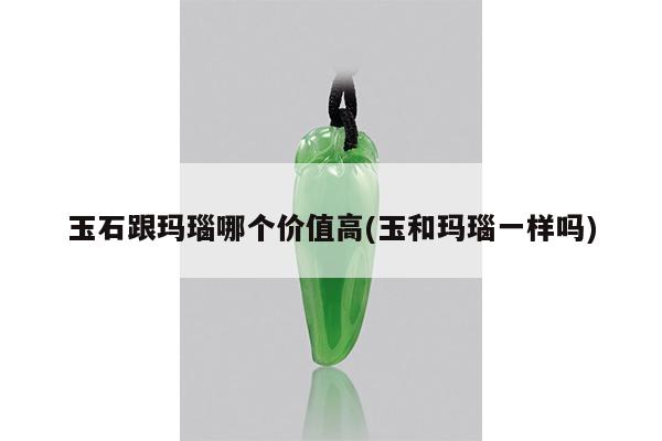 玉石跟玛瑙哪个价值高(玉和玛瑙一样吗)