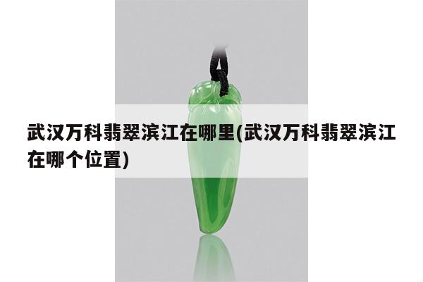 武汉万科翡翠滨江在哪里(武汉万科翡翠滨江在哪个位置)