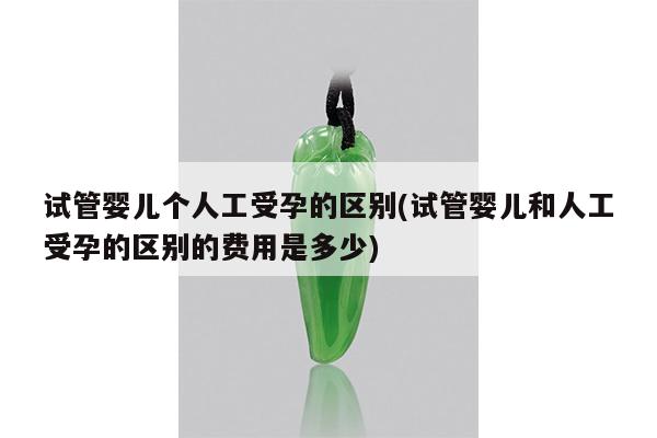 试管婴儿个人工受孕的区别(试管婴儿和人工受孕的区别的费用是多少)