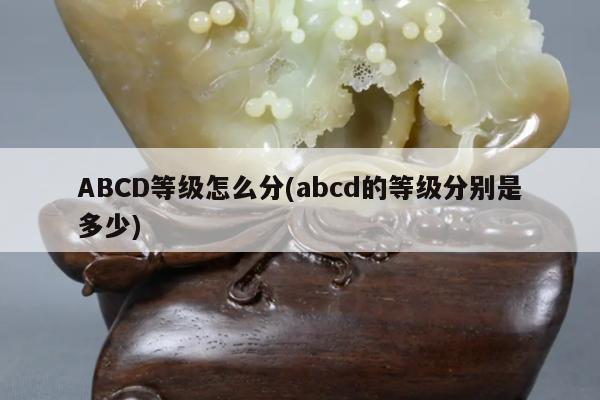 ABCD等级怎么分(abcd的等级分别是多少)