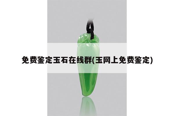 免费鉴定玉石在线群(玉网上免费鉴定)