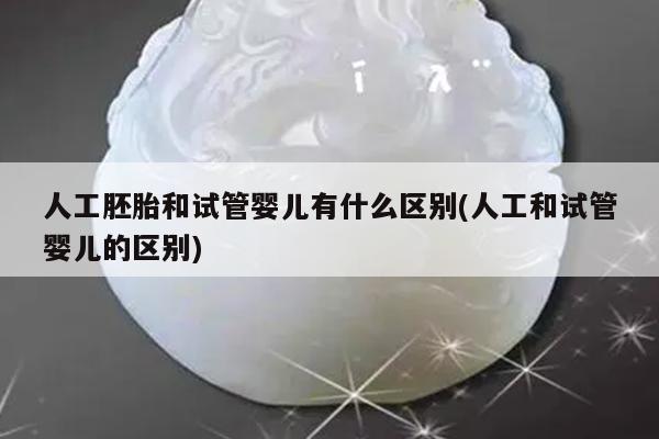 人工胚胎和试管婴儿有什么区别(人工和试管婴儿的区别)