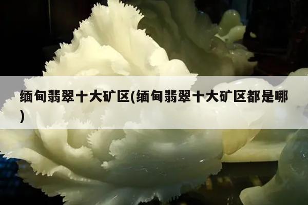 缅甸翡翠十大矿区(缅甸翡翠十大矿区都是哪)
