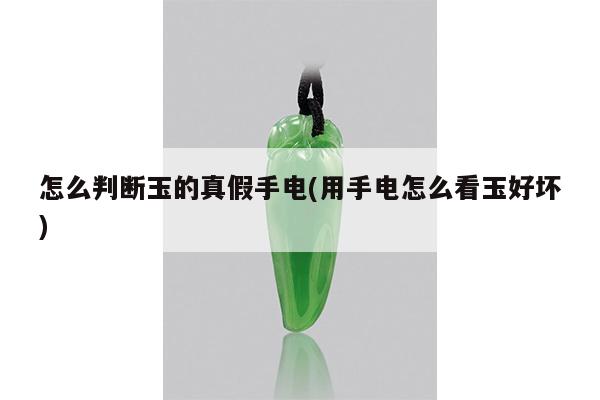 怎么判断玉的真假手电(用手电怎么看玉好坏)