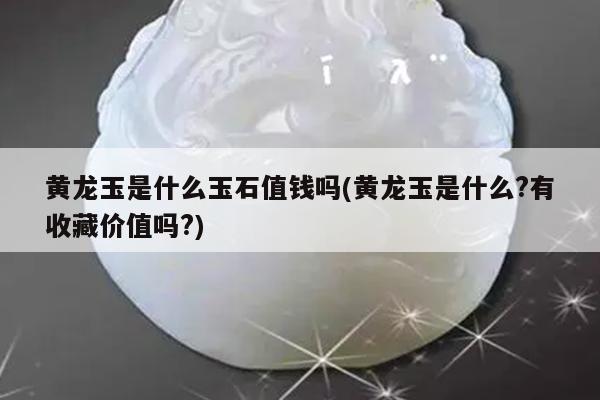 黄龙玉是什么玉石值钱吗(黄龙玉是什么?有收藏价值吗?)