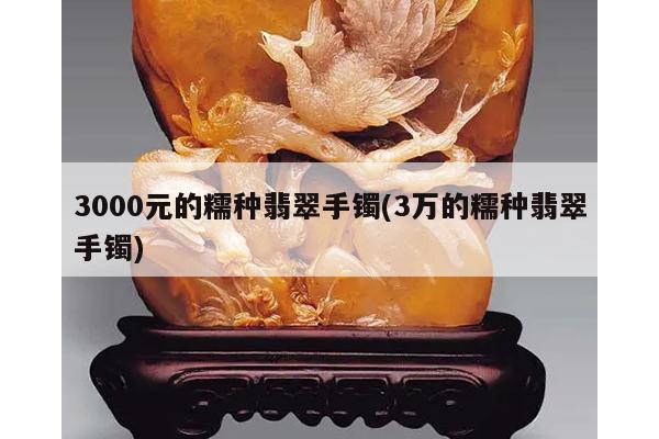 3000元的糯种翡翠手镯(3万的糯种翡翠手镯)