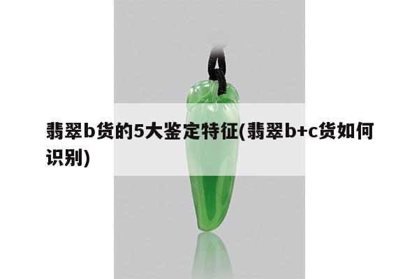 翡翠b货的5大鉴定特征(翡翠b+c货如何识别)