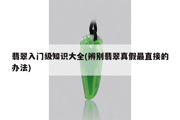 翡翠入门级知识大全(辨别翡翠真假最直接的办法)