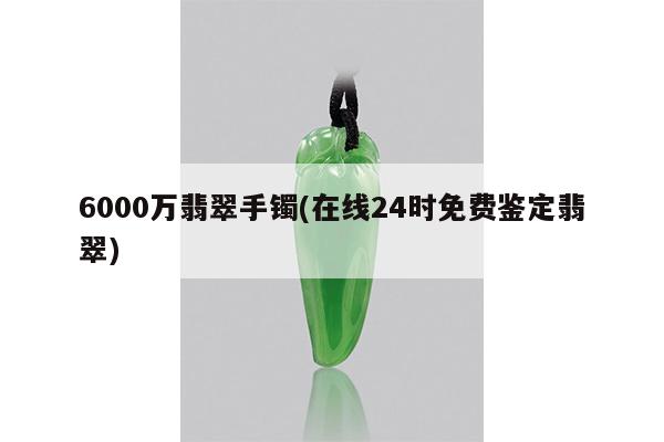 6000万翡翠手镯(在线24时免费鉴定翡翠)