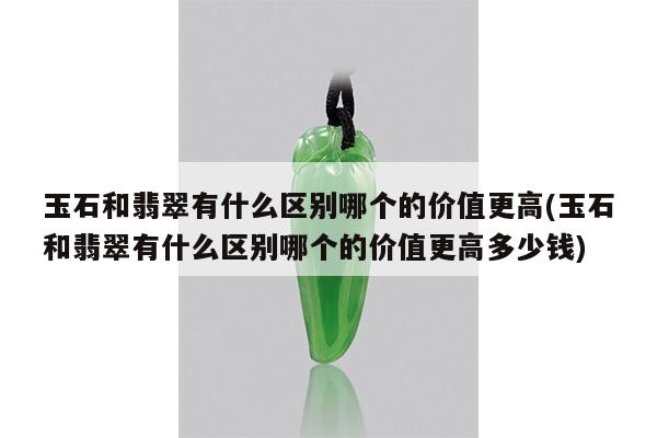 玉石和翡翠有什么区别哪个的价值更高(玉石和翡翠有什么区别哪个的价值更高多少钱)