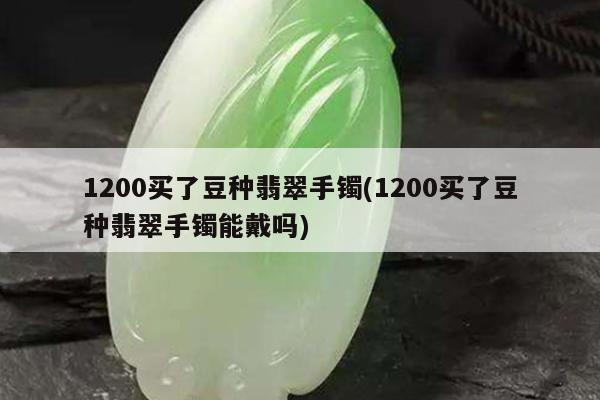 1200买了豆种翡翠手镯(1200买了豆种翡翠手镯能戴吗)