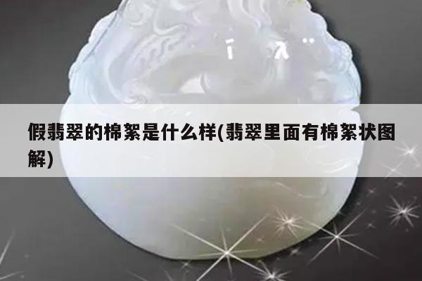 假翡翠的棉絮是什么样(翡翠里面有棉絮状图解)