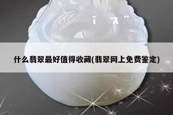 什么翡翠最好值得收藏(翡翠网上免费鉴定)