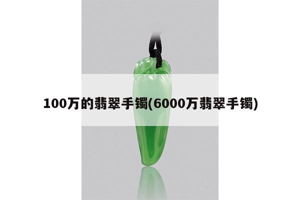 100万的翡翠手镯(6000万翡翠手镯)