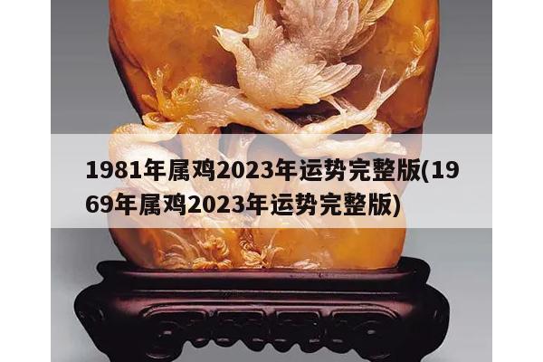 1981年属鸡2023年运势完整版(1969年属鸡2023年运势完整版)