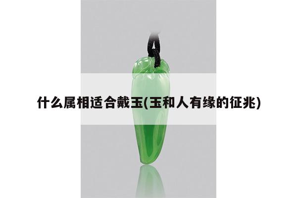 什么属相适合戴玉(玉和人有缘的征兆)