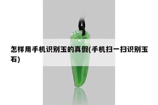 怎样用手机识别玉的真假(手机扫一扫识别玉石)