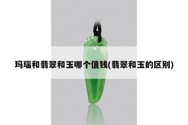 玛瑙和翡翠和玉哪个值钱(翡翠和玉的区别)