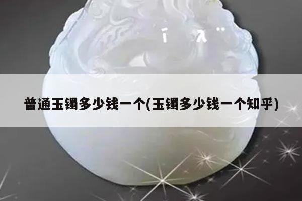 普通玉镯多少钱一个(玉镯多少钱一个知乎)