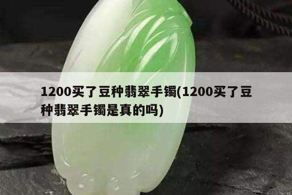 1200买了豆种翡翠手镯(1200买了豆种翡翠手镯是真的吗)