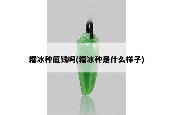 糯冰种值钱吗(糯冰种是什么样子)