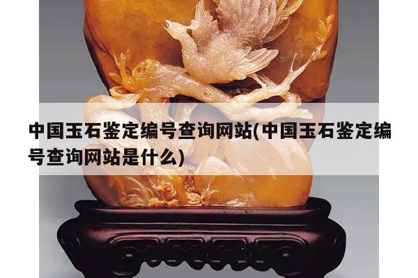 中国玉石鉴定编号查询网站(中国玉石鉴定编号查询网站是什么)