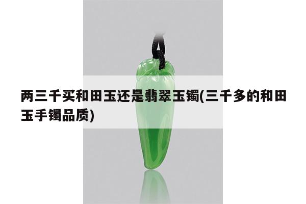 两三千买和田玉还是翡翠玉镯(三千多的和田玉手镯品质)
