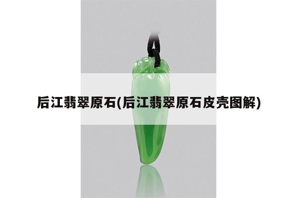 后江翡翠原石(后江翡翠原石皮壳图解)