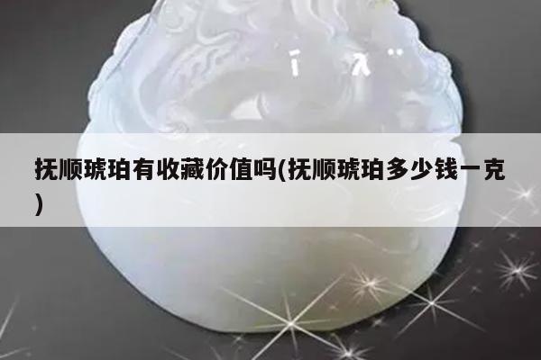 抚顺琥珀有收藏价值吗(抚顺琥珀多少钱一克)