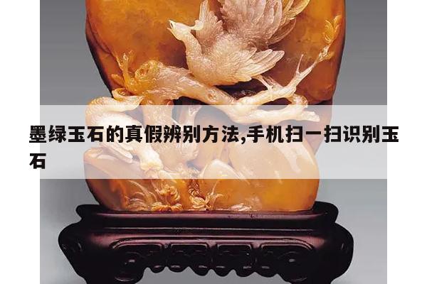 墨绿玉石的真假辨别方法,手机扫一扫识别玉石