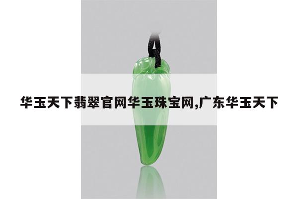 华玉天下翡翠官网华玉珠宝网,广东华玉天下