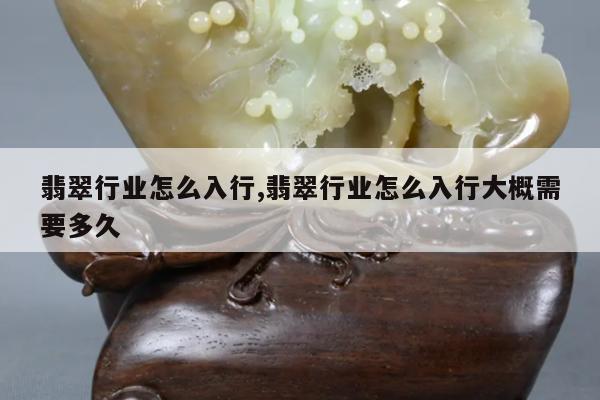 翡翠行业怎么入行,翡翠行业怎么入行大概需要多久