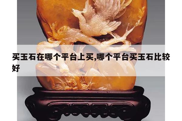 买玉石在哪个平台上买,哪个平台买玉石比较好