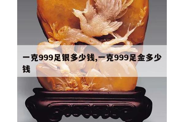 一克999足银多少钱,一克999足金多少钱
