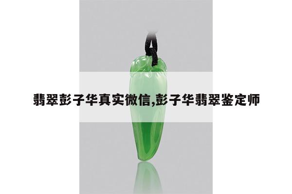 翡翠彭子华真实微信,彭子华翡翠鉴定师