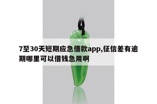 7至30天短期应急借款app,征信差有逾期哪里可以借钱急用啊