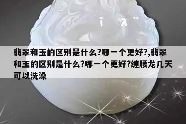 翡翠和玉的区别是什么?哪一个更好?,翡翠和玉的区别是什么?哪一个更好?缠腰龙几天可以洗澡