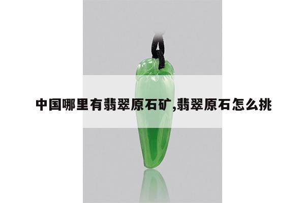 中国哪里有翡翠原石矿,翡翠原石怎么挑