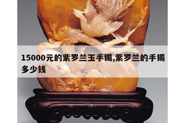 15000元的紫罗兰玉手镯,紫罗兰的手镯多少钱