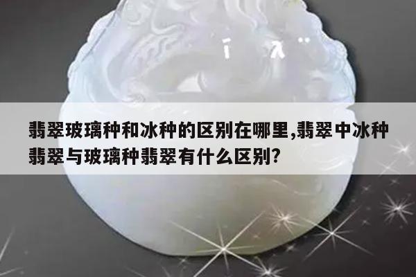 翡翠玻璃种和冰种的区别在哪里,翡翠中冰种翡翠与玻璃种翡翠有什么区别?