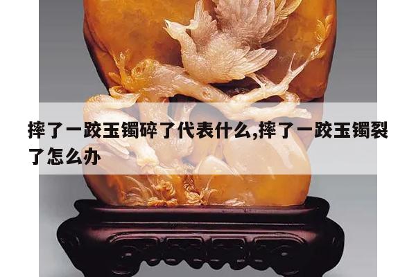 摔了一跤玉镯碎了代表什么,摔了一跤玉镯裂了怎么办